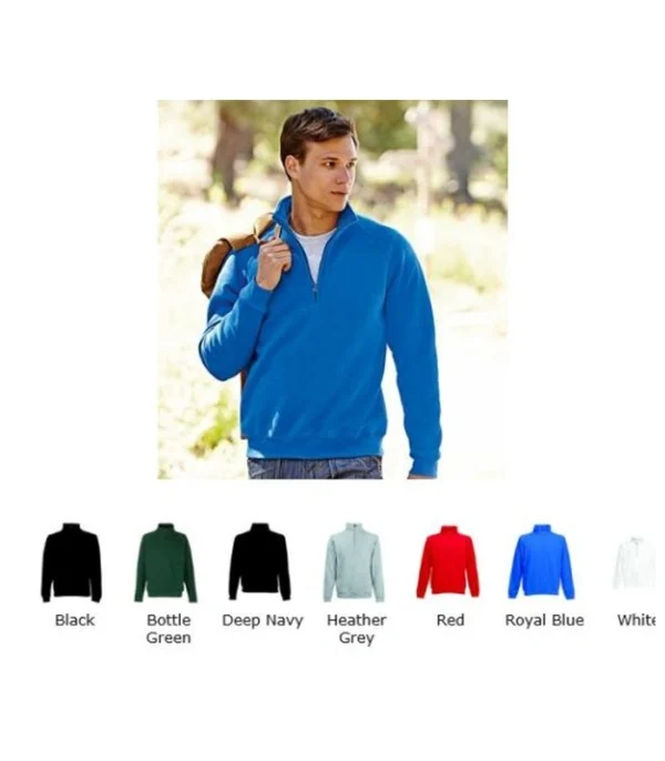 Fruit of the Loom SSE17 Premium Zip Neck Sweat